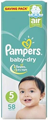PAMPERS SIZE 5 58  PC