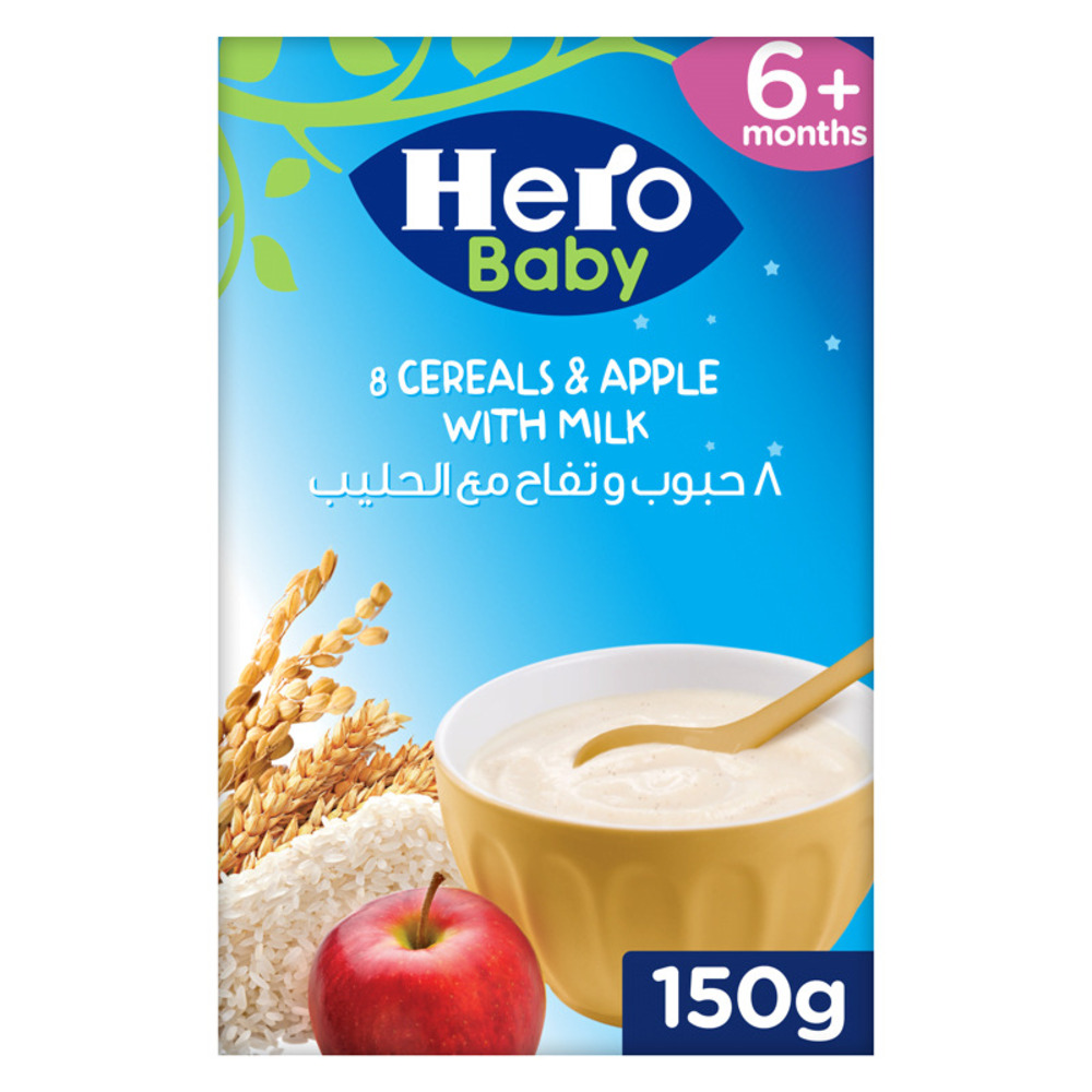 هيرو تصبح على خير8حبوب وتفاح وحليب 150جم
