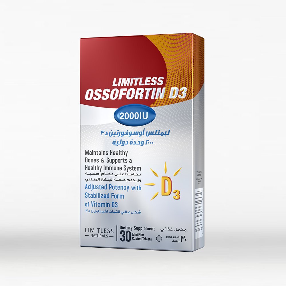 LIMITLESS OSSOFORTIN D3 2000 IU 30 TABS