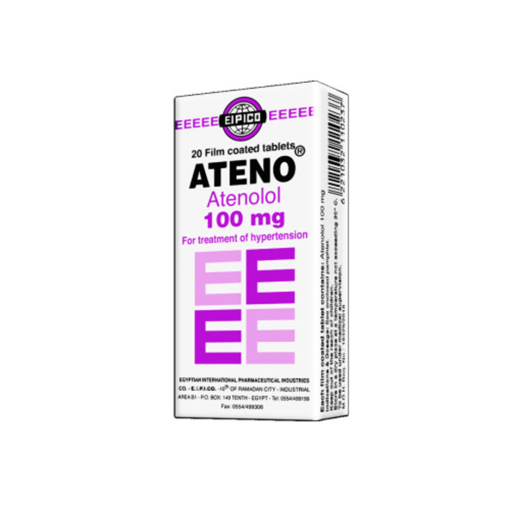 ATENO 100 MG 20 TAB