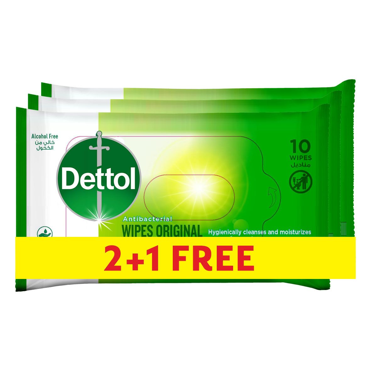 DETTOL 10 WIPES OFFER (2+1)