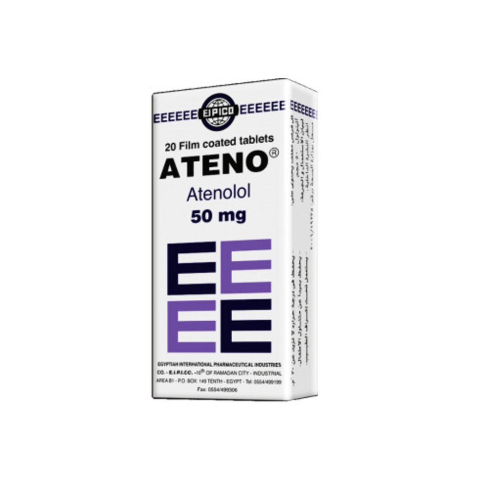 ATENO 50 MG 20 TAB