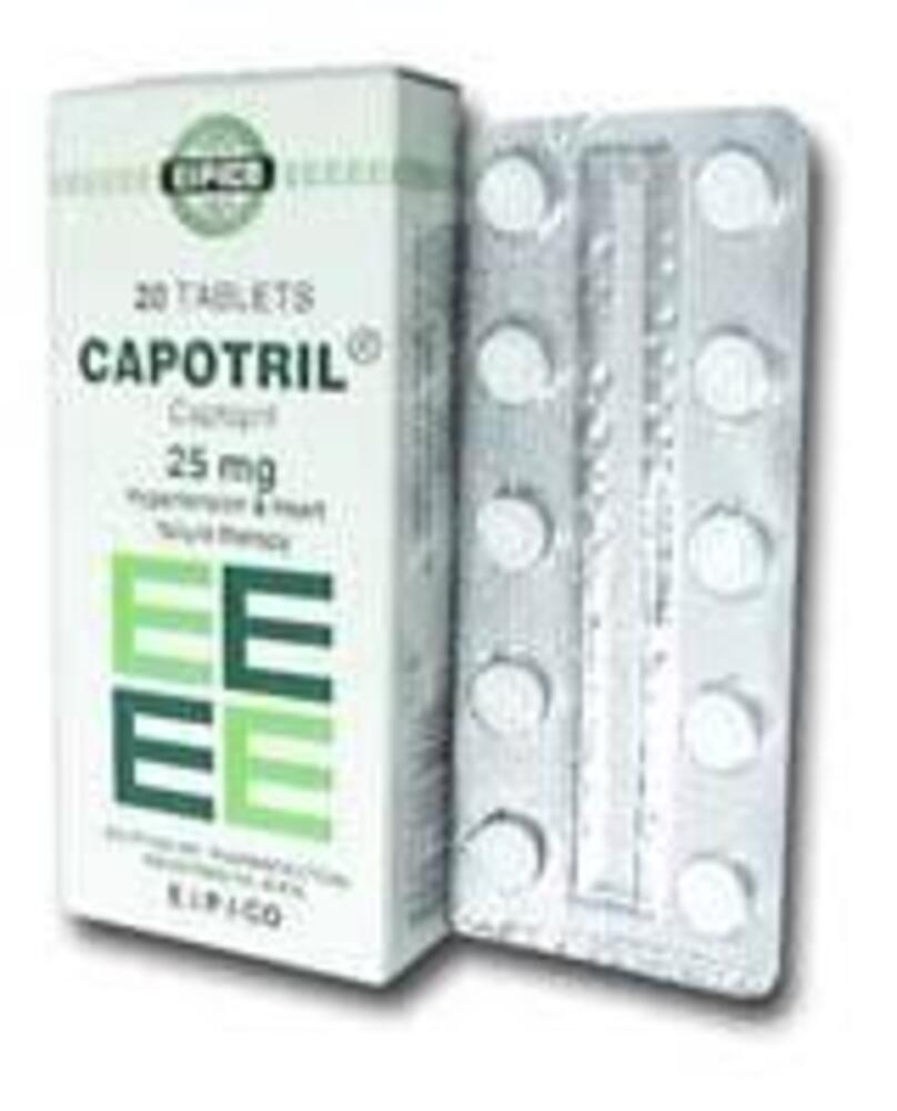 CAPOTRIL 25 MG 20 T