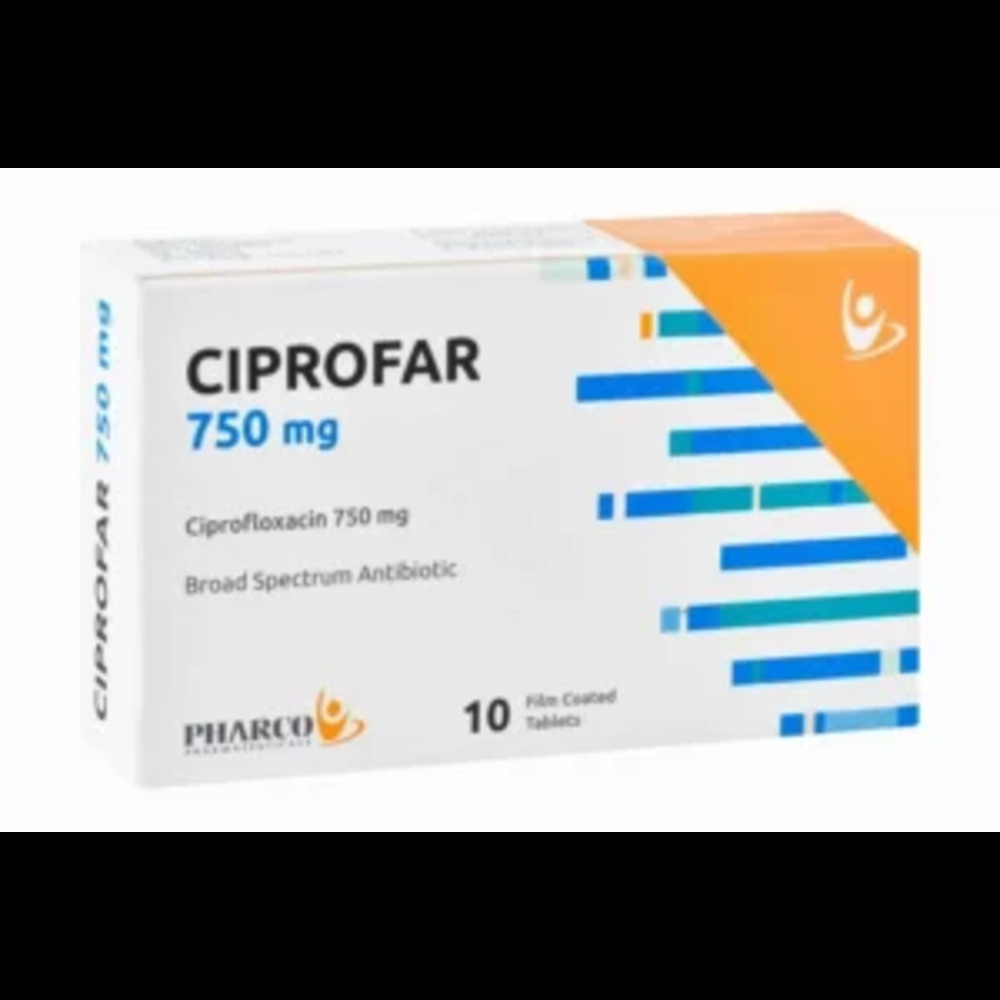 CIPROFAR 750 MG 10 TAB